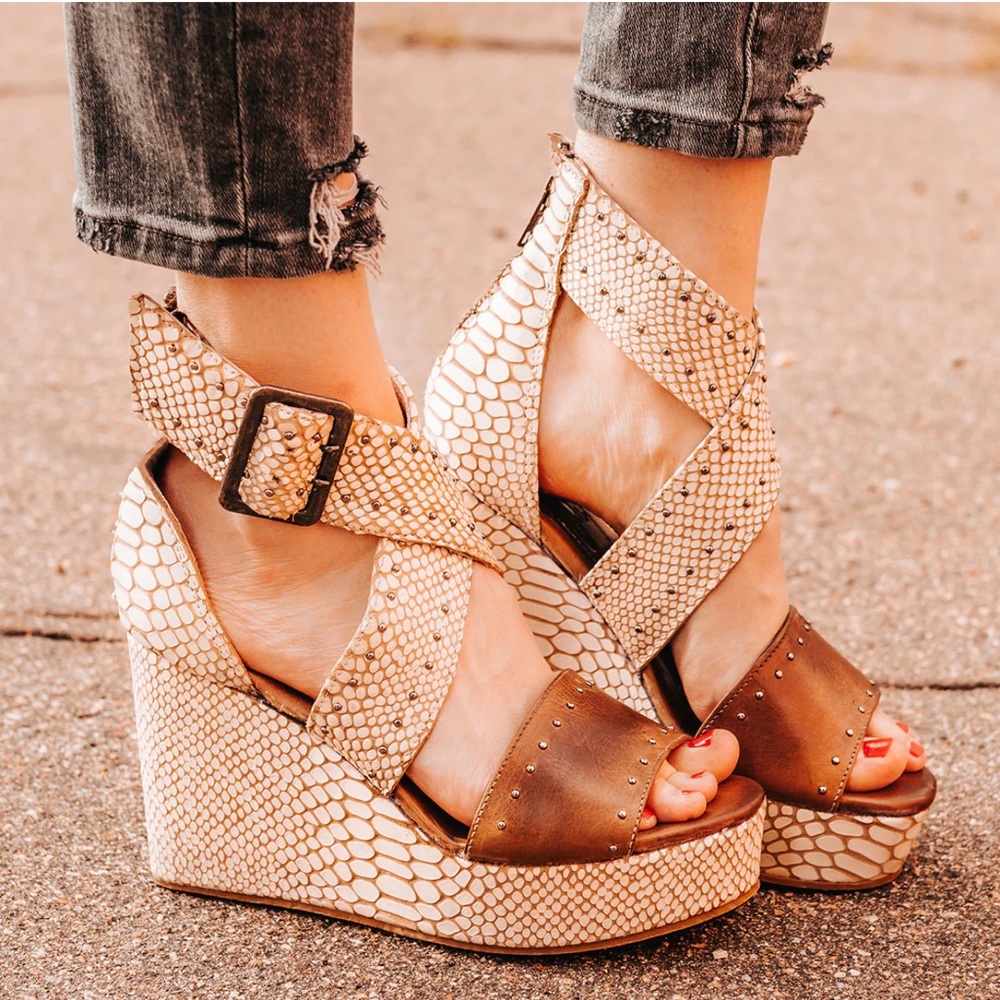 Freebird Wedge Terra Sandal Size 11, Fits Like A Size 12/12.5, Originally $275.